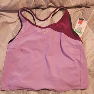 Nike Women's Lavender and Maroon Sports Bra